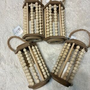 Rustic Wooden Bead Lanterns